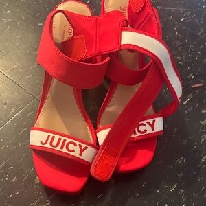 Juicy Couture Bold Red Sandals